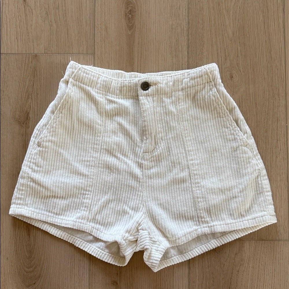 RVCA Cream Corduroy Shorts